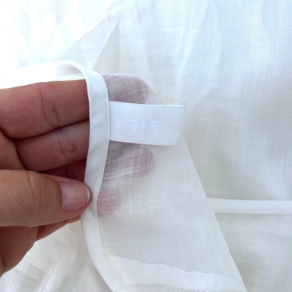 SIR The Label Pierre Maxi Skirt Sheer Long Cover-Up White Cottage Size 1 US 4 - Picture 3 of 10